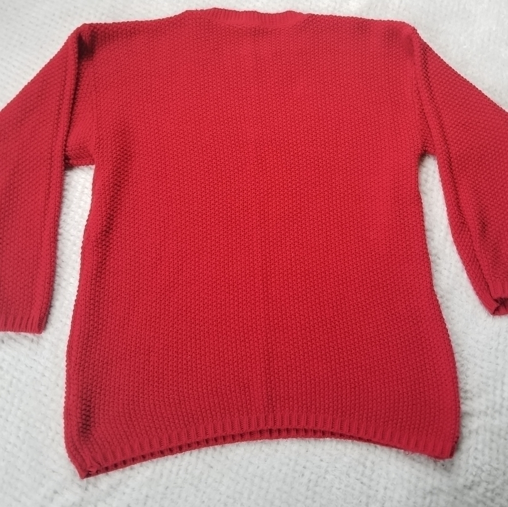 Huntington Ridge oversized red knit sweater Plus Size 20w vintage - Picture 2 of 5